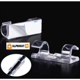 Resim Allproduct TR All Product Kendinden Yapışkanlı Kablo Sabitleyici Klips Seti 20’li – Şeffaf Kablo Düzenleyici, Toplayıcı, Her Yüzeye Uygun, Kolay Montaj 