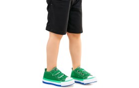 Resim Kiko Kids Linen Cırtlı Erkek Bebek Keten Spor Ayakkabı Yeşil 