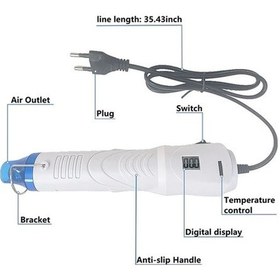 Resim Createtech 220v Sıcak Hava Tabancası, 250w, Us/eu Prizli, Isı Üfleyici, Modern Tasarım 