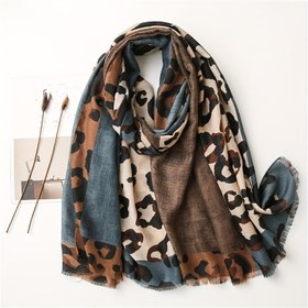 Resim Kadınlar için şık leopar desenli şal - Hafif, nefes alabilen seyahat şalı, tül, Boho Chic güneş kremi ve rüzgar geçirmez bandana, plaj gezileri için mükemmel, seyahat şalıları 