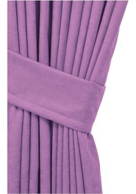 Resim Cheap's Home Petek Dokulu Kadife Dokuma Sık 1 X 3 Pileli Fon Perde Lila 