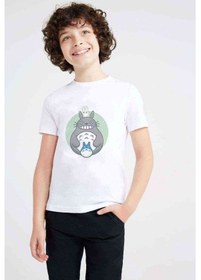 Resim Komşum My Neighbor Totoro Baskılı Unisex Çocuk Beyaz T-Shirt (534789283) 