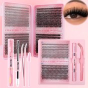 Resim CMAYOME 210/640 Bireysel Dolly Lash Uzantı Seti - 10D, 20D, 30D, 40D'de Doğal, Akışkan, Uzatılmış Kirpikler - Kıvır, Giyim Kolay, Yeniden Kullanılabilir, Yapıştırıcı ve Fırça ile Birlikte Geliyor - Günlük Kullanım ve Partiler için Mükemmel, Başlangıç Seviyesinde Kullanılabilir, Doğal Görünümlü Kirpikler | Kıvır Kirpikler | Yeniden Kullanılabilir Kirpikler, Kirpik Uzantıları 