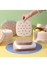Resim Petinka 150 Adet Air Fryer Pişirme Kağıdı Tek Kullanımlık Hava Fritöz Yağ Geçirmez Yapışmaz Gıda Pişirme Kağıdı Delikli Kare Model 