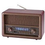 Resim Torima D56 Nostaljik Uzaktan Kumandalı Radyo Kahverengi USB TF TWS Şarjlı Bluetooth Hoparlör Kahverengi 