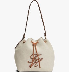 Resim Tommy Hilfiger Th Elev Summer Bucke Kadın Bej Çanta - Aw0aw18631 
