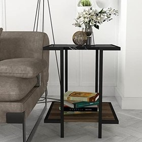 Resim Dekorister Minerva Yan Sehpa Ceviz-Mermer 