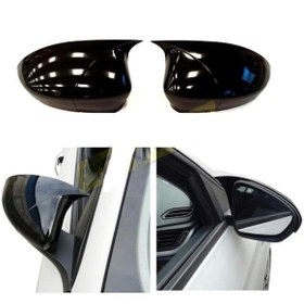 Resim Fiat Punto (2009-2012) Batman Yarasa Ayna Kapağı (Parlak Siyah) 