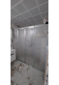 Resim Girayduşakabin 140cm İle 160cm Arası Parlak Profil Mika Kabin Gümüş 