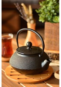 Resim Linden-sümbül 750 Ml Siyah Döküm Demlik Siyah 