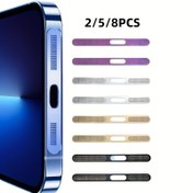 Resim 2'li Set/5'li Set/8'li Set İnce Kendinden Yapışkanlı Toz Geçirmez Metal Ağ iPhone 12/13/14/15/16 Pro, Max, Mini, Plus Serisi için 