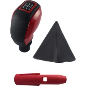 Resim Zetoto Cıtroen C2 C3 C4 C5 Spor Vites Topuzu Renkli C4 Körük + Kırmızı Spor Topuz 