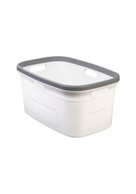 Resim Motek MT-02 4 Taraflı Tutulabilen Çamaşır Sepeti Selesi Beyaz Gri Beyaz - Gri 