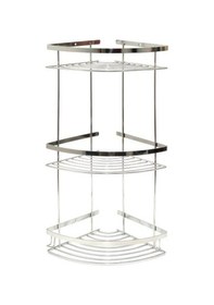 Resim Geseus Paslanmaz Üç Gözlü Banyo Köşe Rafı Şampuanlık 304 Kalite P Çok Renkli 