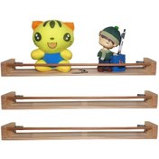 Resim Baris-Dizayn Montessori 50Cm Dar Duvar Rafı Ahşap Kitaplık Bebek Odası Çocuk 3 Ahşap 