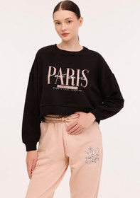 Resim WL MARLEY 16BT133 4PR Siyah Kadın Sweatshirt 