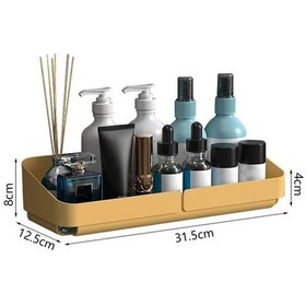 Resim Markingyes Sarı Plastik Banyo Rafı M Boy Duvara Monte Mutfak Depolama Köşe Rafı Tıraş Makinesi Yedek Başlığı 9evaıj 