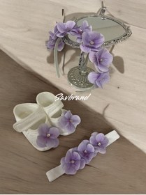Resim SavBrand Anne Tacı, Bebek Patik ve Bandana 3'lü Özel Set 