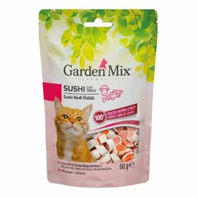 Resim Garden Mix Kuzulu Sushi Düşük Yağlı Şekersiz Kedi Ödül Maması 1 Adet 60 Gr 