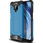 Resim Xiaomi Redmi Note 9 Pro Kılıf Rugged Armor Mavi Microsonic