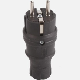 Resim Mono Topraklı Erkek Fiş(Düz) Kauçuk Siyah Fiş 