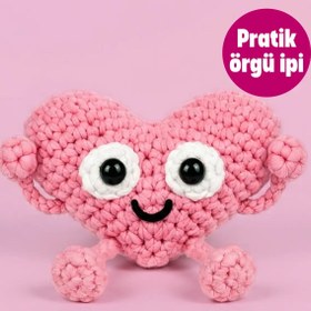 Resim Kalp Amigurumi Kiti - Pratik Örgü İp 