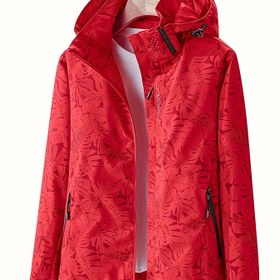 Resim Çıkarılabilir Kapüşonlu Kadın Rüzgarlık Ceket - Dört Mevsim Dış Giyim Mont, Tam Fermuarlı Rüzgar Geçirmez Kılıf, Esnemeyen Kumaş, Fermuarlı Cepler - Yürüyüş, Kamp, Günlük Giyim için - Kadın Rüzgarlık Ceket, Yürüyüş Ekipmanı, Sportif Tasarım, Dayanıklı Yapı 