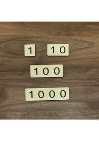 Resim Montessori Ahşap Sayı Kartları 1-9000 