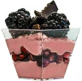 Resim Kristal Plastik Akrilik Prizma Kübik Kase 200CC 50 Adet - Kapaksız 