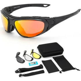 Resim Usa Military Daisy C9 4 Lensli Polarize Taktikal Gözlük 