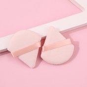 Resim 2 adet Pembe Elastik Kayışlı Yumuşak Flocked Toz Püskülleri - Taşınabilir Makyaj Süngerleri, Hafif Bej, Kompakt ve Hafif Tasarım, Makyaj Püskülü, Hafif Bej Bakım Aracı, Zarif Güzellik Aracı, Dayanıklı Güzellik Aracı 