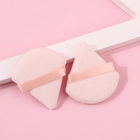 Resim 2 adet Pembe Elastik Kayışlı Yumuşak Flocked Toz Püskülleri - Taşınabilir Makyaj Süngerleri, Hafif Bej, Kompakt ve Hafif Tasarım, Makyaj Püskülü, Hafif Bej Bakım Aracı, Zarif Güzellik Aracı, Dayanıklı Güzellik Aracı 