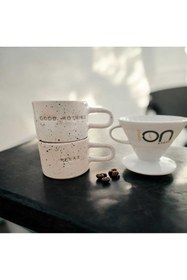 Resim MatchaSan Coffee V60 Kahve Demleme Seti | Seramik Kupa & V60 Dripper - Cozy Kahve Keyf 