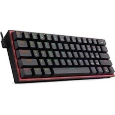 Resim Nisar Store Redragon K617-RGB 16,8 Milyon Rgb Aydınlatma, Red Switch Fizz%60 Q Türkçe Kablolu Mekanik Oyuncu Klavyesi Siyah 