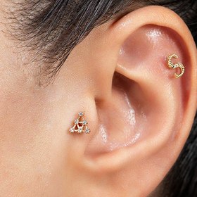 Resim 6 Taş Üçgen Pırlanta Piercing 