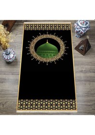 Resim Dijital Baskılı, Yıkanabilir, Yumuşak Dokulu Çocuk Ve Yetişkin Seccade S-dot-sn-014 Siyah 