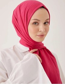 Resim Konçerto Krinkıl Ipeği, Yumuşacık, Hafif, Kaymaz, Ütü Gerektirmez, Kombinlenebilir, Kadın Tesettür,şal 75 X 180 Fuşya 