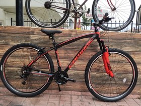 Resim Ümit Camaro 29 Jant 21 Vites V FREN Alumınyum Bisiklet Siyah Kırmızı 18 Kadro 