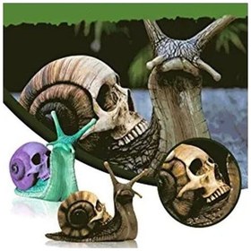 Resim Novahub Salyangoz Kafatası Heykel Bahçe Heykeli Salyangoz Heykelcik İskelet Salyangoz Reçine El Sanatları Gotik Dekorasyon Ev Dekorasyon Süsler C C 