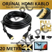 Resim Hdmı Kablo Full Hd 4K Ultra Hd Güçlendirilmiş 20 M Kablo 