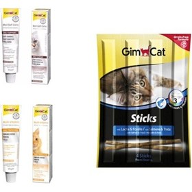 Resim Gimcat Tahılsız Alabalık ve Somonlu Sticks Kedi Ödül Çubukları 4 x 5 G + Gimcat Malt Soft Extr Kontrol Kedi Ödül & Bisküvi 1570725 