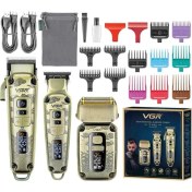 Resim Vgr Yeni V-642 Profesyonel Saç Sakal Ense +Sıfır Yanak Düzeltici Elektrikli Tıraş Makinesi Seti 