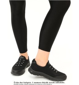 Resim WALKWAY DAR KALIP Siyah Fileli Hafif Esnek Kadın Spor Ayakkabı Flexible G 