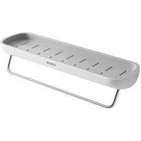 Resim Fochsia Banyo Duş Askılığı Havlu Askısı Gri Tam Set - Delme Yok 