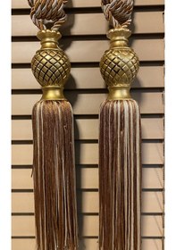 Resim Ege'den Yan Bağlama , Broçöl , Perde Süsü , Fon Perde Aksesuarı , Kiremit 2 Adet 