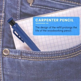 Resim Guangdong Spirit Ağaç Işleme Kalemi-2 x Marangoz Kalemi 12 x Yedek-Mavi ve Turuncu (Yurt Dışından) 