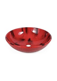 Resim Artvit El Yapımı Tezgah Üstü Lavabo - L2000053 Kırmızı 