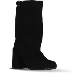 Resim Bueno Shoes Siyah Süet Kadın Topuklu Çizme 42wc6279 