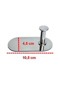 Resim Thincal Kendinden Yapışkanlı Askılık Tekli Oval Krom 4 Lü Paket Çok Renkli 
