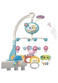 Resim Işıklı Müzikli Uzaktan Kumandalı Dönence Projektörlü Dönence Oyuncak Beşik Bebek 360 Dönebilir 